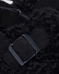 Mules Jorge II en daim et borg in Noir