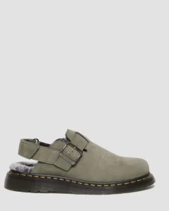 Mules Jorge II en fourrure synthétique in Nickel Grey