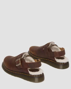 Mules Jorge II en fourrure synthétique in Warm Tan