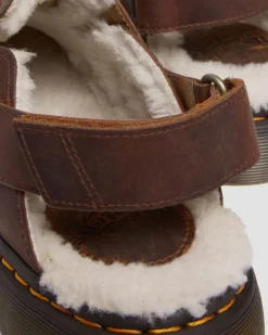 Mules Jorge II en fourrure synthétique in Warm Tan