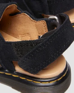 Mules Jorgie en daim pour tout-petit in Noir