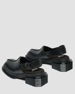 Mules Maybole en cuir à bouts carrés in Noir