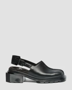Mules Maybole en cuir à bouts carrés in Noir
