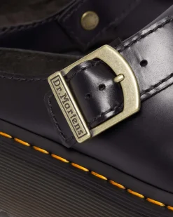 Mules plateformes Laketen en cuir in Noir