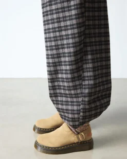Mules plateformes Laketen en daim Bronx in Tan