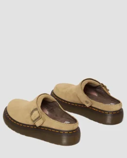 Mules plateformes Laketen en daim Bronx in Tan