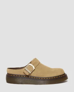 Mules plateformes Laketen en daim Bronx in Tan