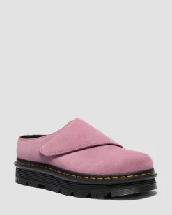 Mules plateformes Zebzag Anywair en daim in Rose Poudré