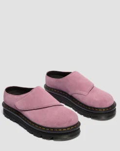 Mules plateformes Zebzag Anywair en daim in Rose Poudré