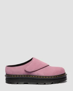 Mules plateformes Zebzag Anywair en daim in Rose Poudré