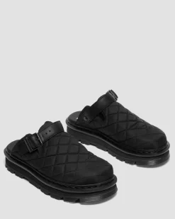 Mules plateformes Zebzag en Quilted Canvas in Noir