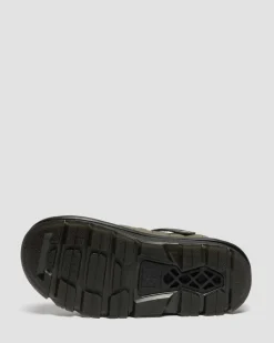 Mules plateformes Zebzag en Quilted Canvas in Vert Olive Doc's