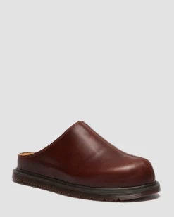 MULES SAN EN CUIR in Marron