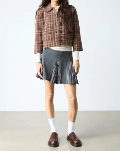 MULES SAN EN CUIR in Marron