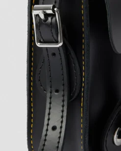 Sac bandoulière en cuir 18 cm in Noir