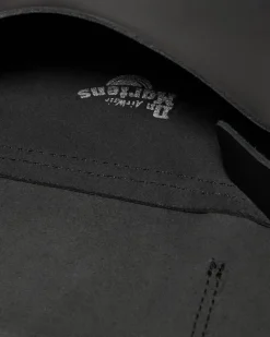 Sac bandoulière en cuir 18 cm in Noir