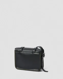 Sac bandoulière en cuir 18 cm in Noir