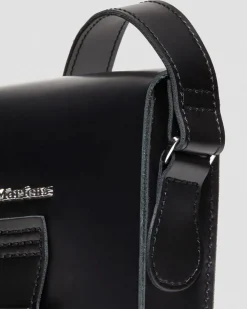 Sac bandoulière en cuirs Kiev et Smooth in Noir