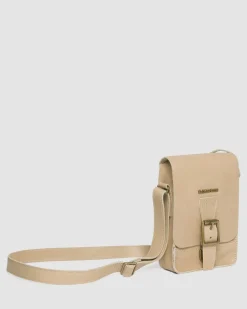Sac bandoulière vertical en cuir Carrara in Beige