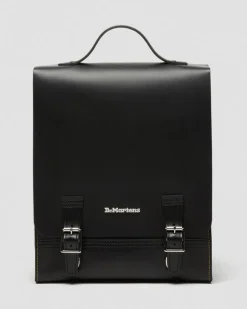 Sac à dos en cuir Kiev à compartiments in Noir