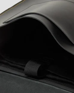 Sac à dos en cuir Kiev à compartiments in Noir
