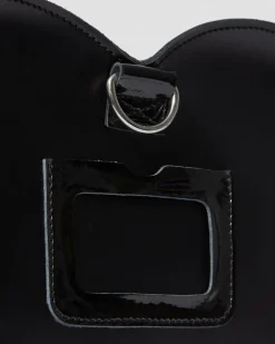 Sac en cuir en forme de cœur&nbsp; in Noir