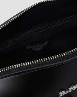 Sac en Hair-On à imprimé léopard et à anses supérieures in Noir