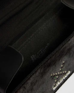 Sacoche en cuirs Hair-On et Kiev 18 cm in Noir