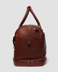 Sac Weekender en cuir souple in Noix De Cajou