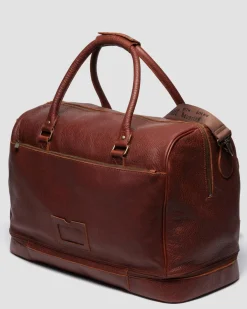 Sac Weekender en cuir souple in Noix De Cajou