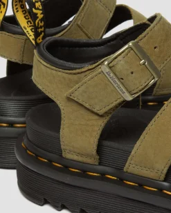 Sandales Blaire en Tumbled Nubuck in Muted Olive