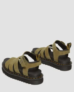Sandales Blaire en Tumbled Nubuck in Muted Olive