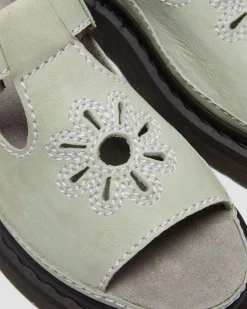 Sandales Dunnet Flower en cuir Buttersoft in Vert Sauge