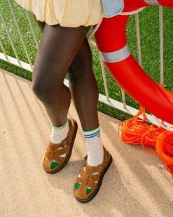 Sandales fisherman Archive en daim in Camel Naturel