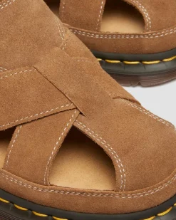 Sandales fisherman Archive en daim in Camel Naturel