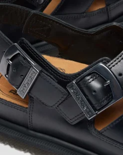 Sandales fisherman San en cuir in Noir