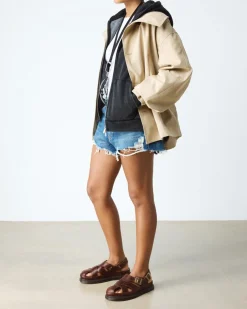 Sandales fisherman San en cuir in Toffee