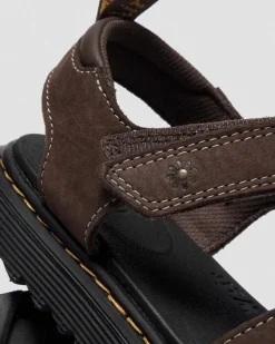 Sandales Flower en nubuck gaufré à brides pour tout-petit in Marron Foncé