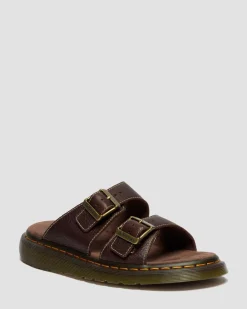 Sandales Josef en cuir Grizzly in Marron Foncé