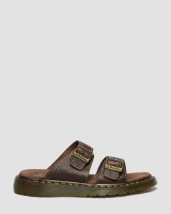 Sandales Josef en cuir Grizzly in Marron Foncé