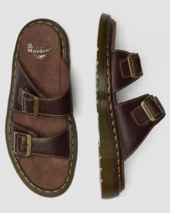Sandales Josef en cuir Grizzly in Marron Foncé