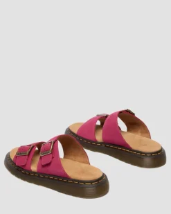 Sandales Josef en cuir Milled Nubuck in Rose