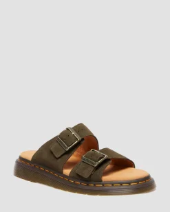 Sandales Josef en daim in Olive Vert