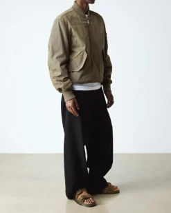Sandales Josef en daim in Olive Vert