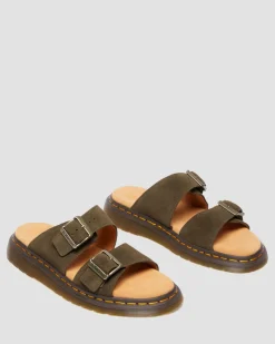 Sandales Josef en daim in Olive Vert