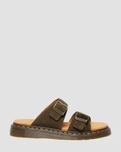 Sandales Josef en daim in Olive Vert