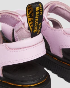 Sandales Klaire en cuir Athena à brides velcro Junior in Rose Clair