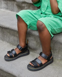 Sandales Klaire en cuir à brides Junior in Noir