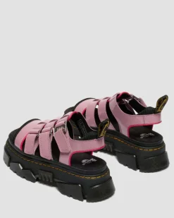 Sandales Mattison en cuir Soft Patent à brides in Rose Poudré