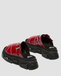 Sandales Mattison en cuir Soft Patent in Rouge Écarlate